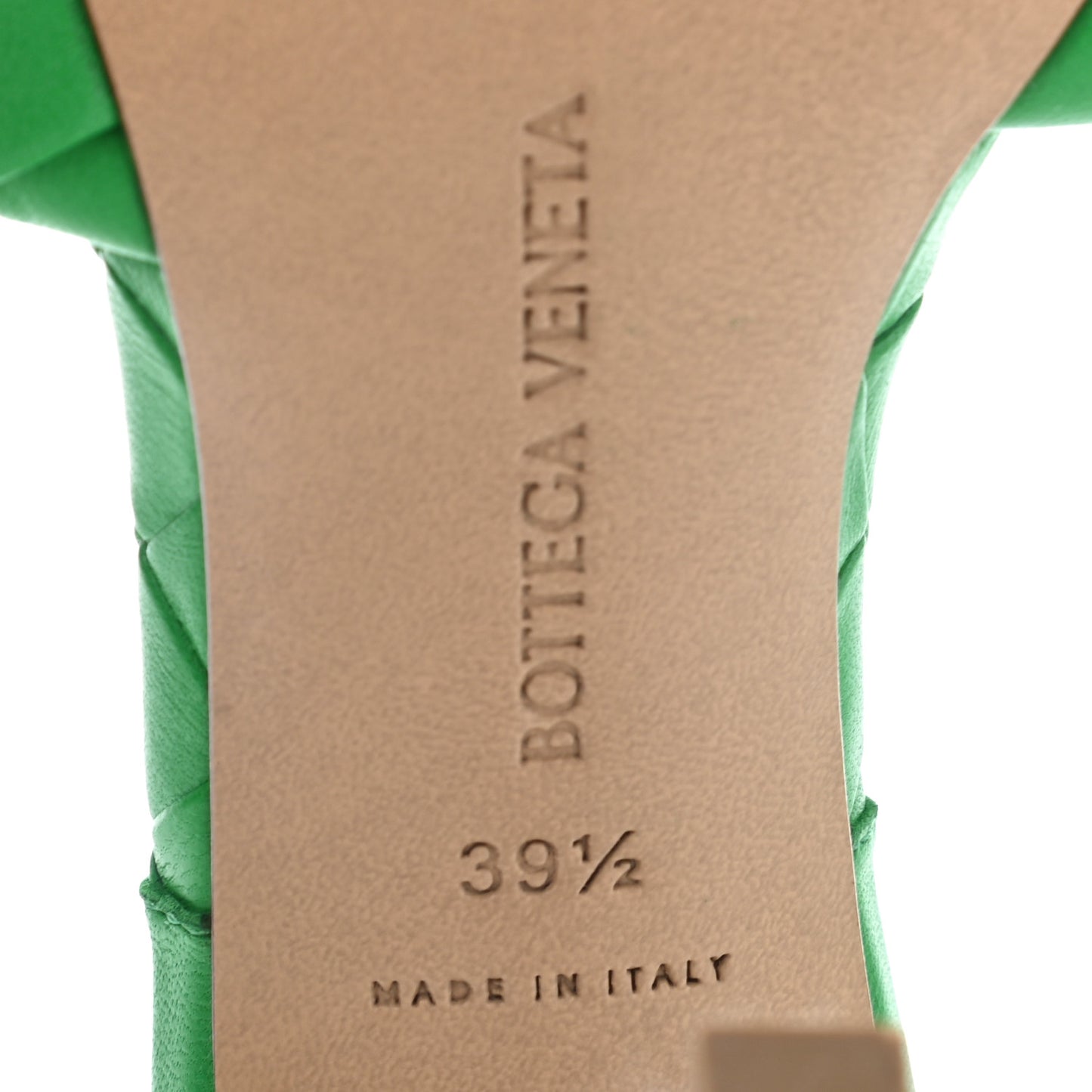 Nappa Maxi Intrecciato Lido 90mm Mule Sandals 39.5 Grass
