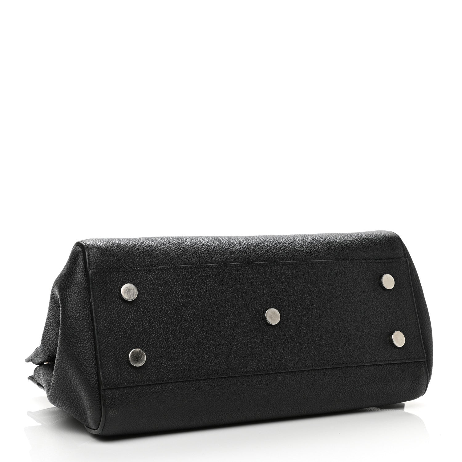 Saint Laurent Grained Calfskin Small Cabas Rive Gauche Black 4 of 17