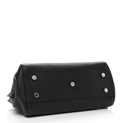 Saint Laurent Grained Calfskin Small Cabas Rive Gauche Black 4 of 17
