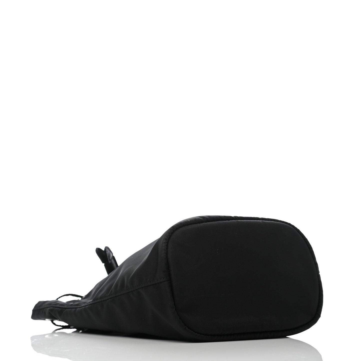 Saffiano Tessuto Nylon Vela Bucket Wristlet Black