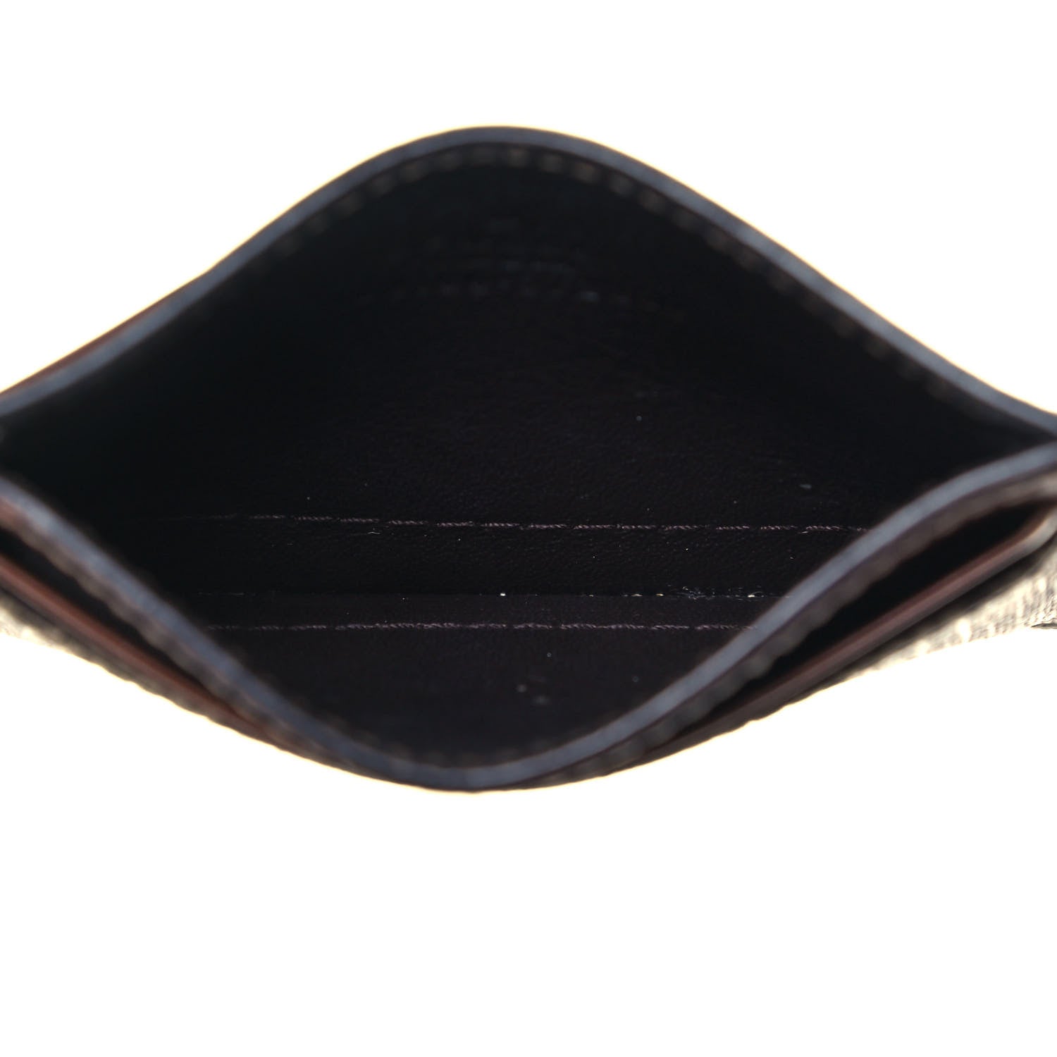 Gucci GG Supreme Monogram Calfskin Card Holder Beige Ebony Cuir 5 of 6