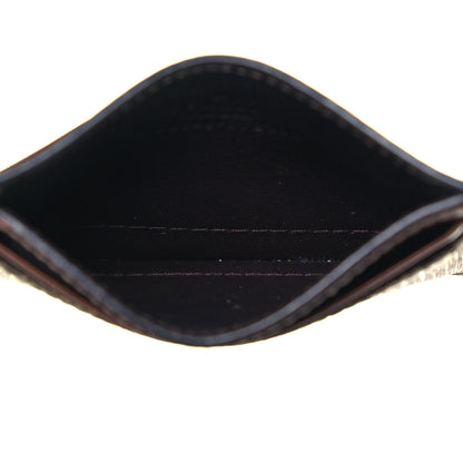 Gucci GG Supreme Monogram Calfskin Card Holder Beige Ebony Cuir 5 of 6