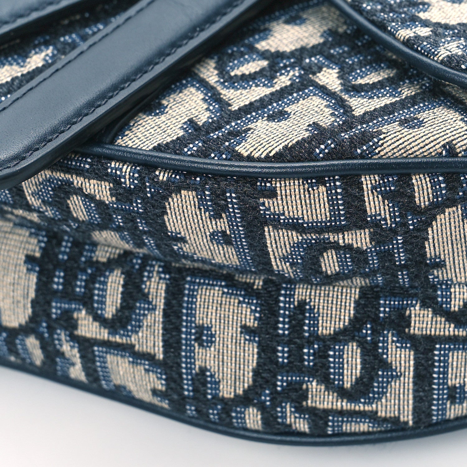 Christian Dior Oblique Mini Saddle Bag Blue 9 of 9
