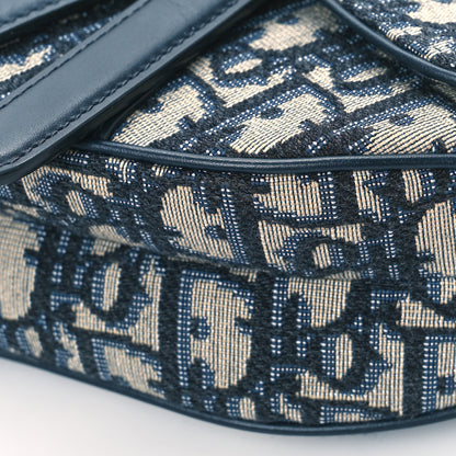 Christian Dior Oblique Mini Saddle Bag Blue 9 of 9
