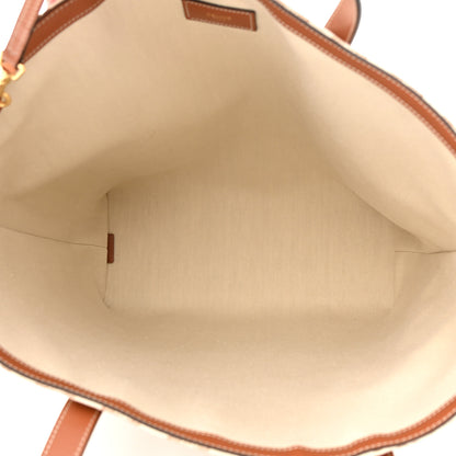 Celine Triomphe Canvas Calfskin Museum Bag White 6 of 12