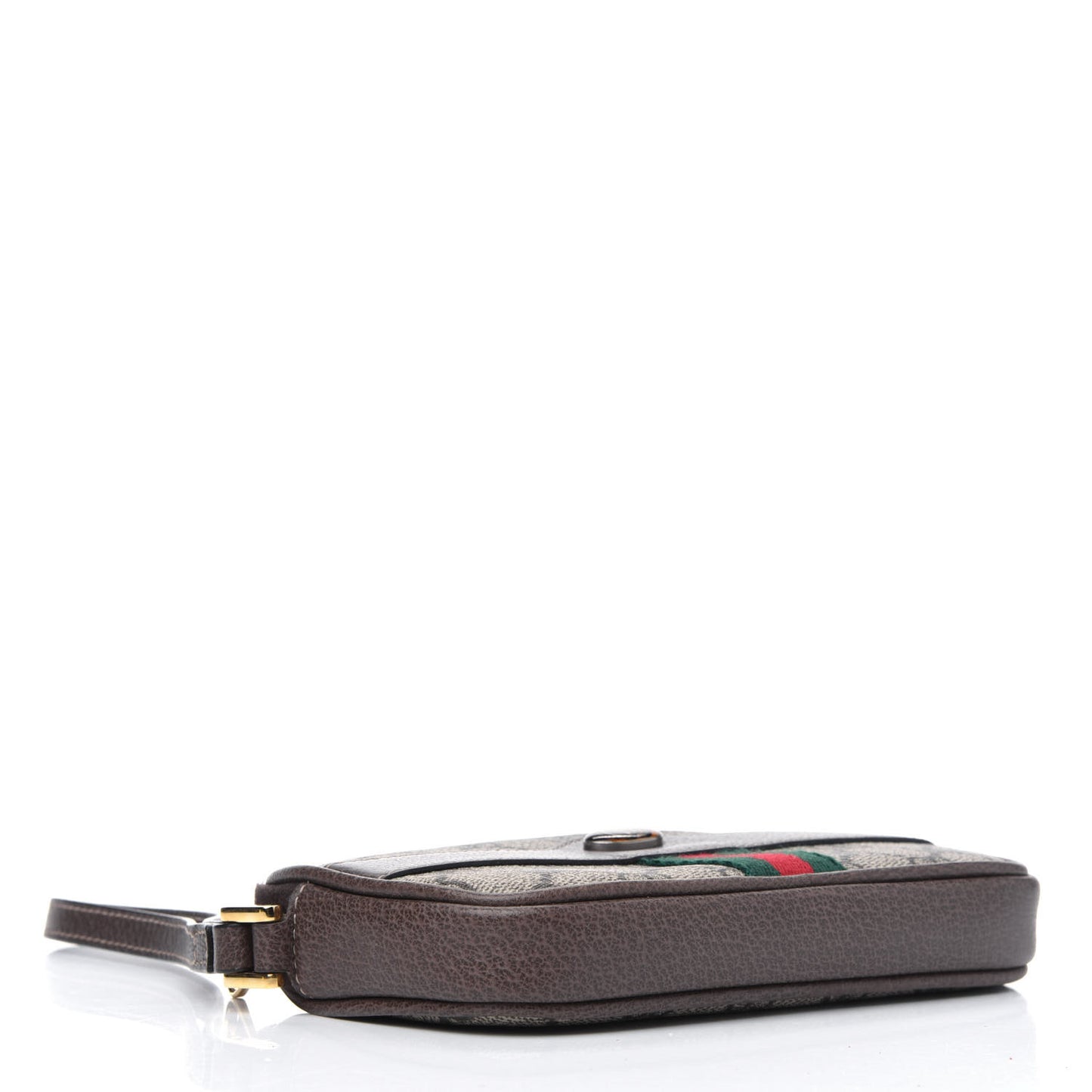 GG Supreme Monogram Ophidia Phone Case Wristlet Brown