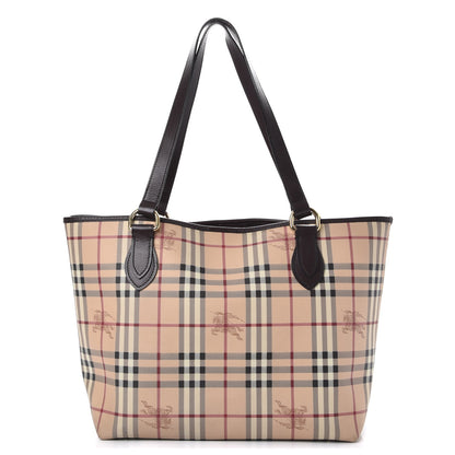 Burberry Haymarket Check Large Nick Tote Chocolate 1 of 12