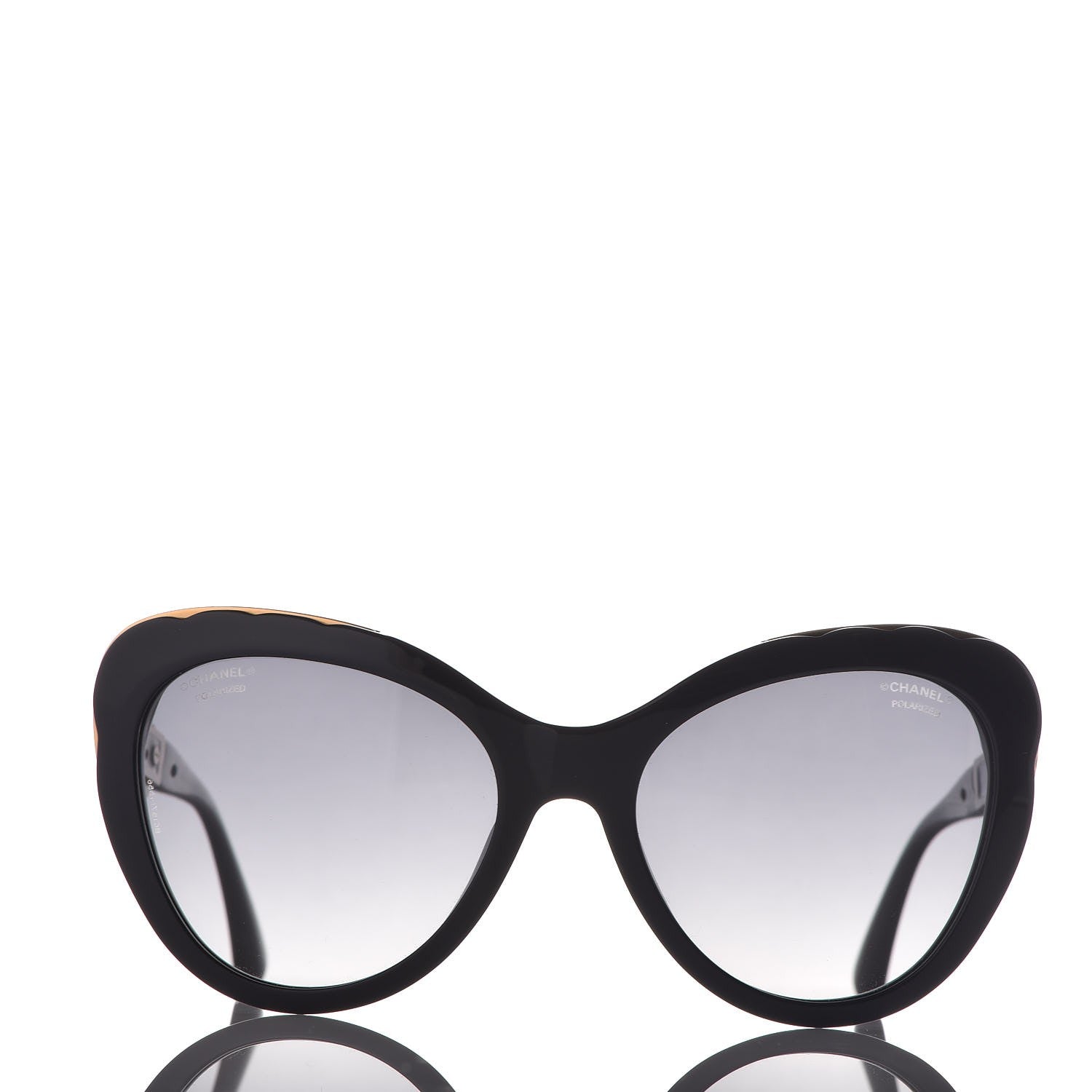 Chanel Polarized Bijou Cat Eye Sunglasses 5354 Black 3 of 9
