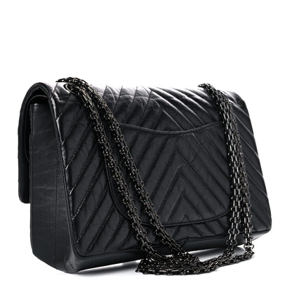 Chanel Aged Calfskin Chevron Quilted 2.55 Reissue 226 So Black 3 of 13