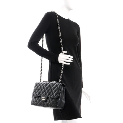 Chanel Caviar Quilted Jumbo Single Flap Black 2 of 13