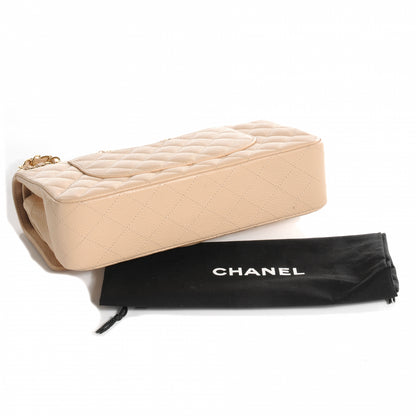 Chanel Caviar Quilted Medium Double Flap Beige 5 of 9