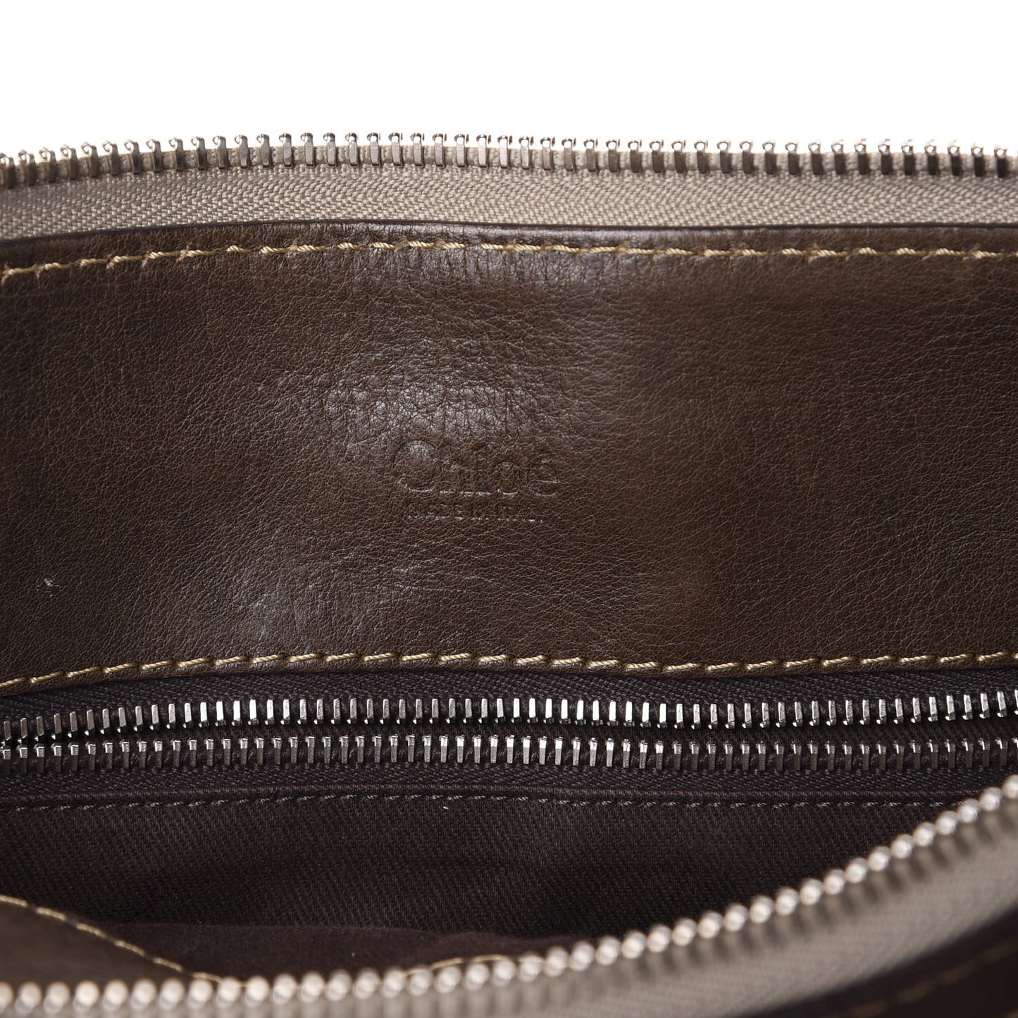 Calfskin Edith Satchel Brown
