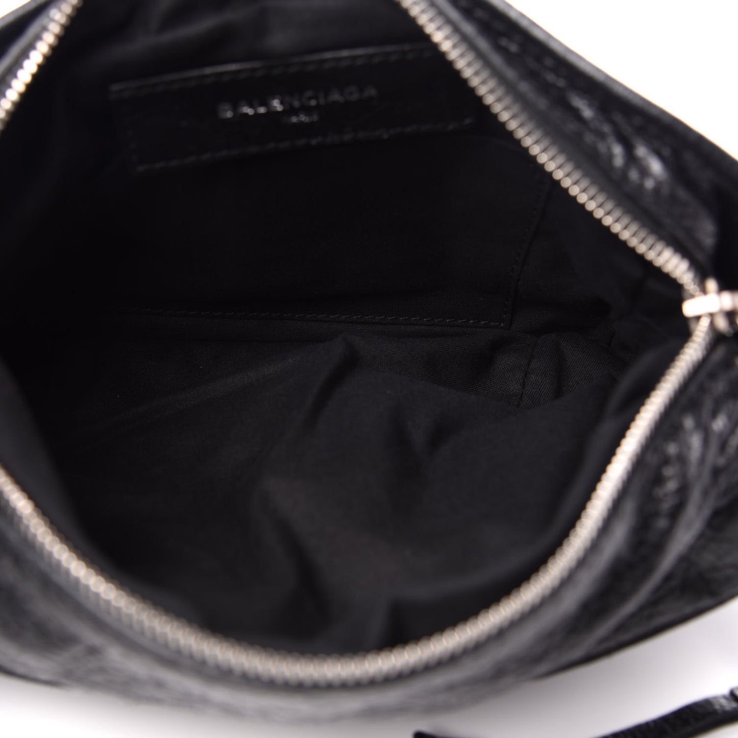 Lambskin Classic Hardware Neo Lift Hip Bag Black