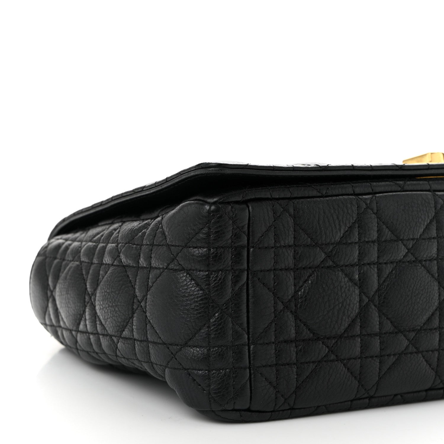 Christian Dior Grained Calfskin Cannage Large Caro Bag Black 9 of 10