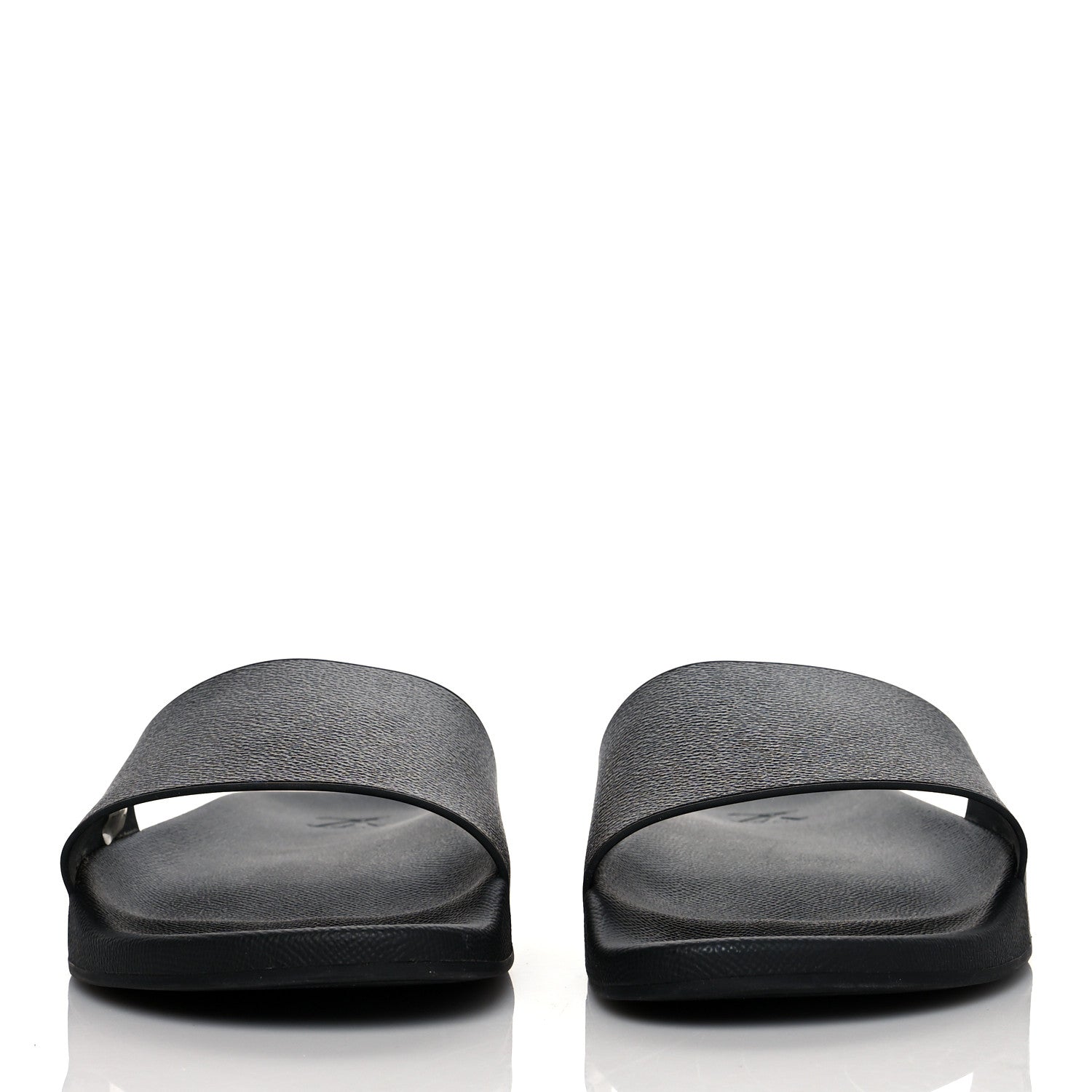 Louis Vuitton Rubber Monogram Eclipse Mens Waterfront Mules 11 Black 2 of 7