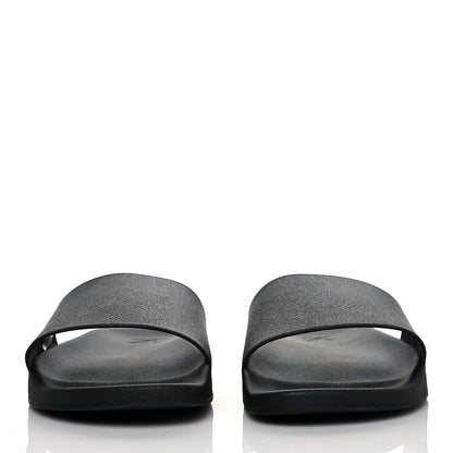 Louis Vuitton Rubber Monogram Eclipse Mens Waterfront Mules 11 Black 2 of 7