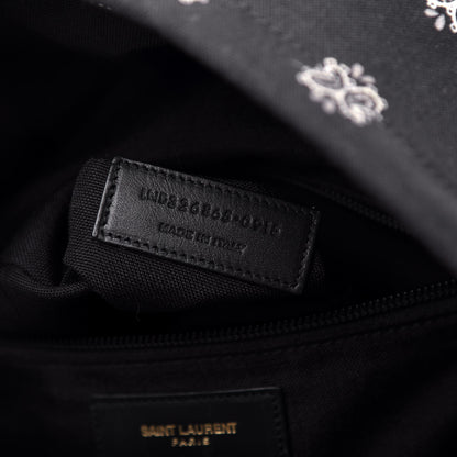 Saint Laurent Canvas Bandana Print City Backpack Black 7 of 12