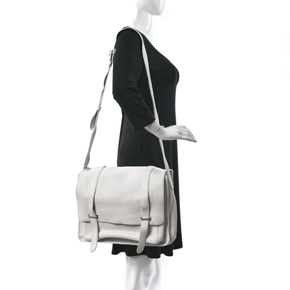 Hermes Taurillon Clemence Steve 35 White 2 of 15
