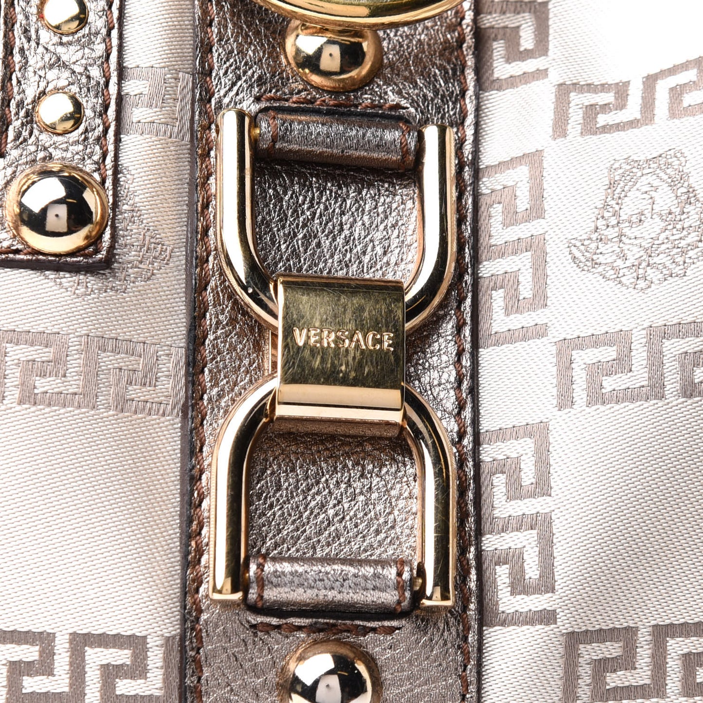 Metallic Calfskin Snap Out Of It Bag Bronze