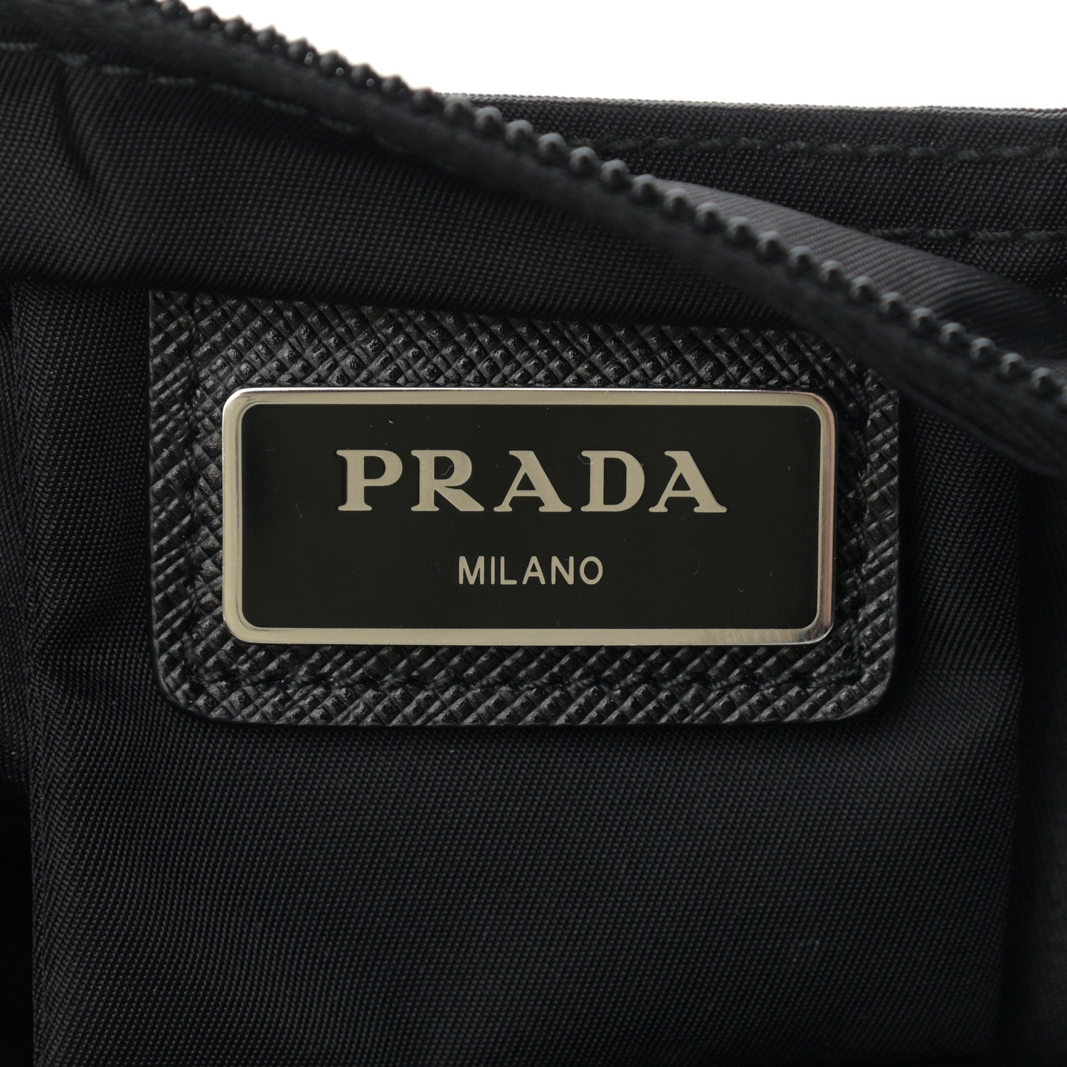 Prada Tessuto Nylon Saffiano Flat Messenger Bag Black 7 of 11