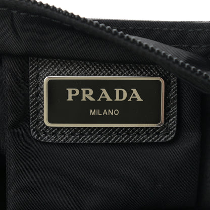 Prada Tessuto Nylon Saffiano Flat Messenger Bag Black 7 of 11