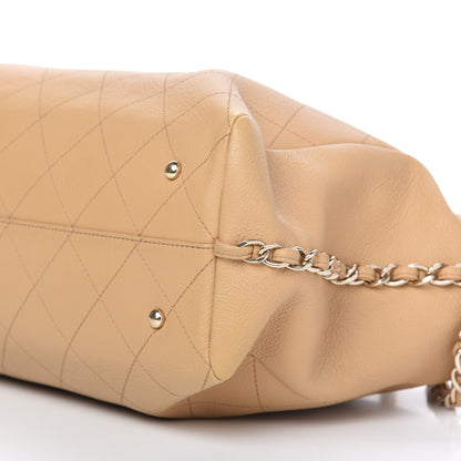 Chanel Bullskin Stitched Medium Shopping Bag Beige 7 of 11