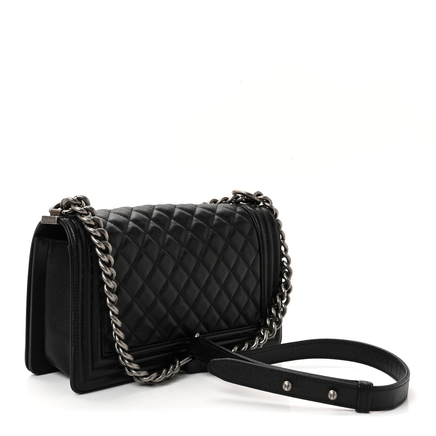Chanel Caviar Quilted Medium Boy Flap Black 3 of 10