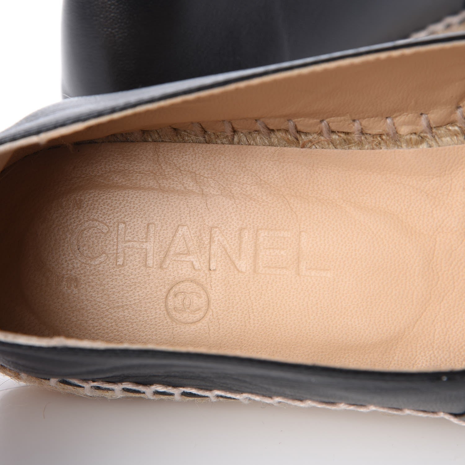Chanel Lambskin CC Espadrilles 37 Black 7 of 8