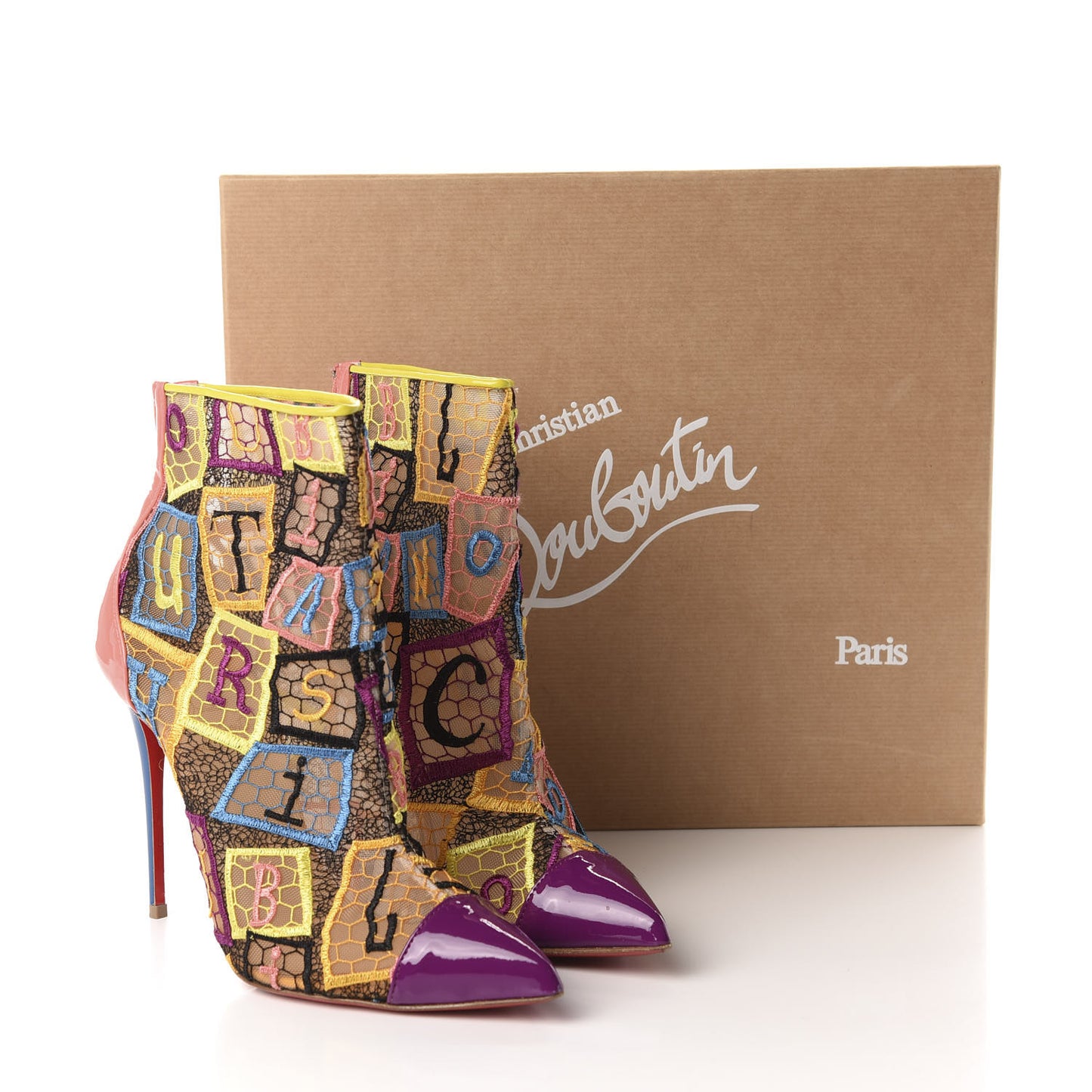 Patent Lace Gipsybootie 100 Ankle Boots 39.5 Multicolor