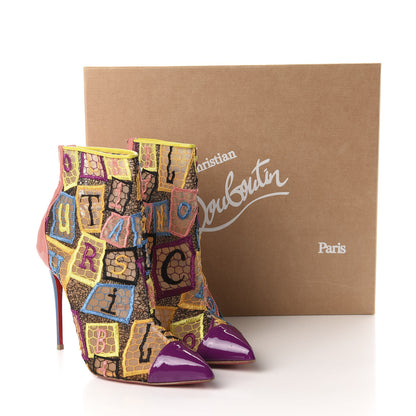 Christian Louboutin Patent Lace Gipsybootie 100 Ankle Boots 39.5 Multicolor 11 of 11