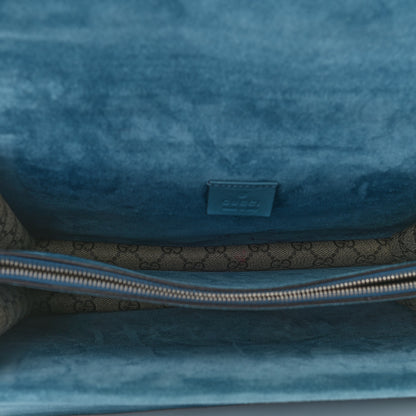 Gucci GG Supreme Monogram Angry Cat Embroidered Medium Dionysus Shoulder Bag Beige Ultramarine 5 of 11