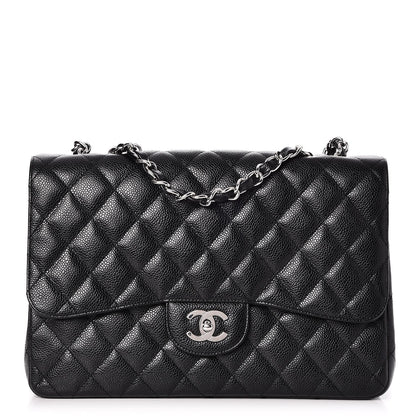 Chanel Caviar Quilted Jumbo Single Flap Black 1 of 8