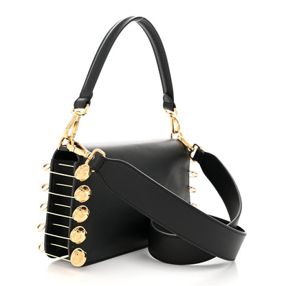 Fendi X VERSACE Vitello Seta Fendace Brooch Baguette Black 3 of 9