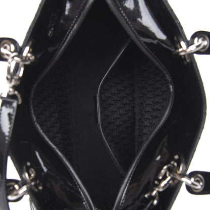 Christian Dior Patent Cannage Stitched Large Lady Dior Black 5 of 15