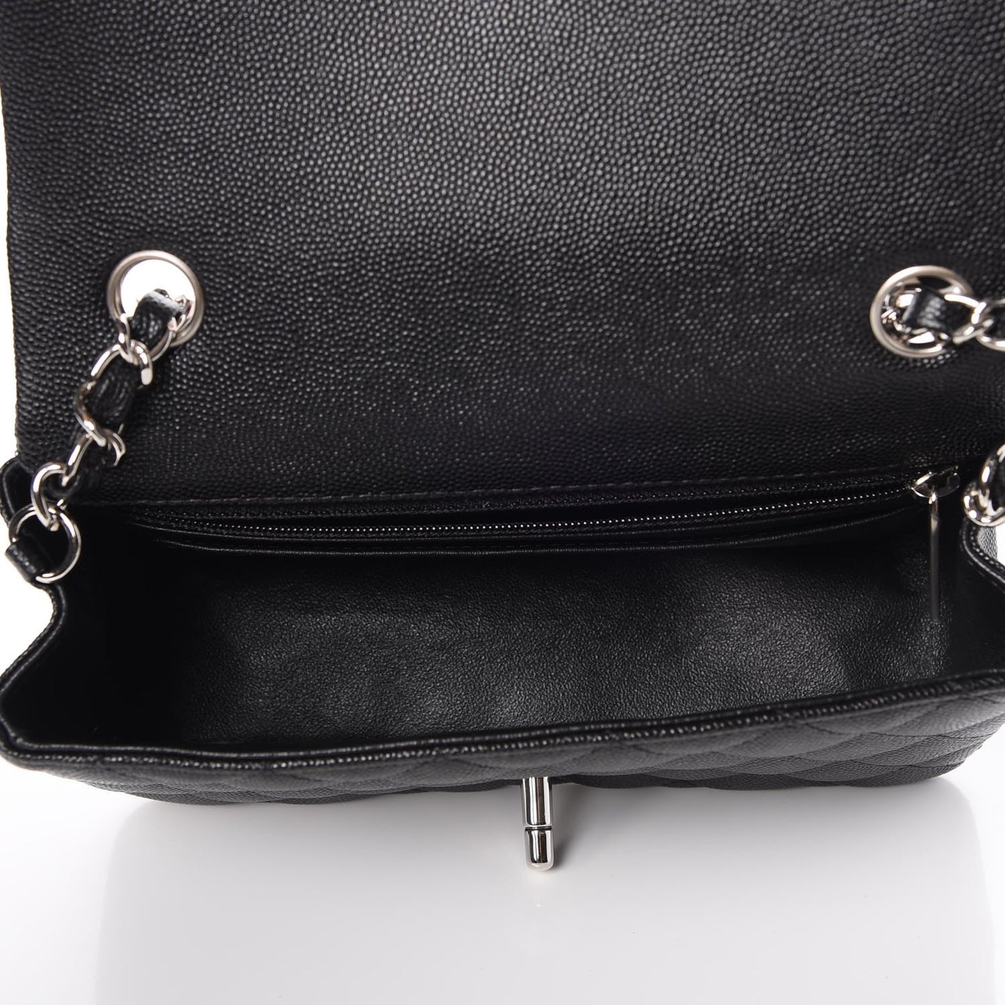 Caviar Quilted Mini Rectangular Flap Black