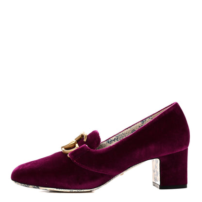 Gucci Softy Velvet GG Victoire 55mm Loafer Pumps 39 Fucsia 1 of 8