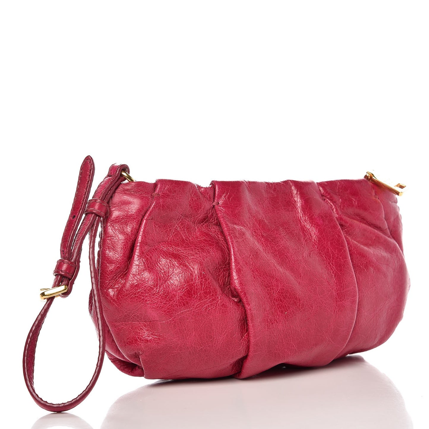 Vitello Shine Mordore Wristlet Clutch Ibisco
