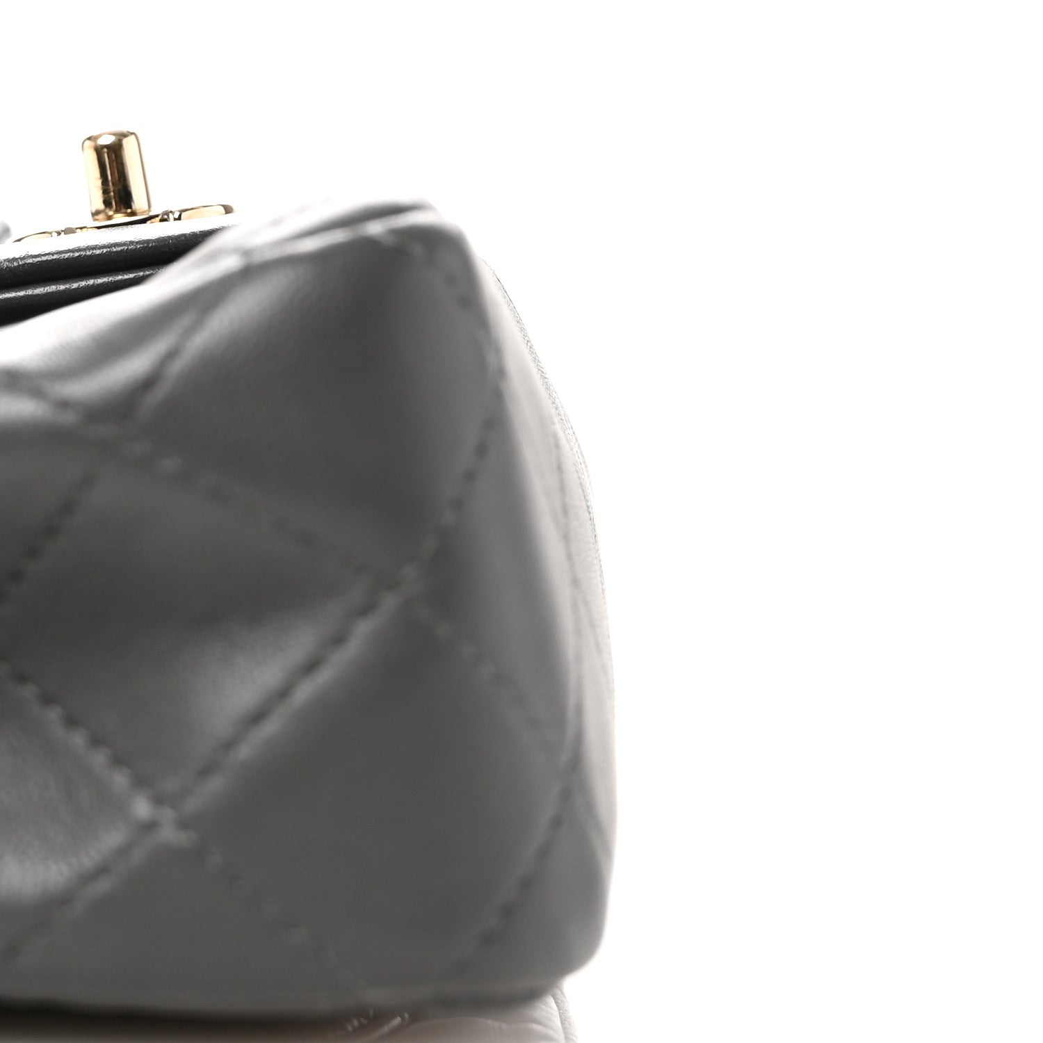 Chanel Lambskin Quilted Mini Rectangular Flap Dark Grey 11 of 11