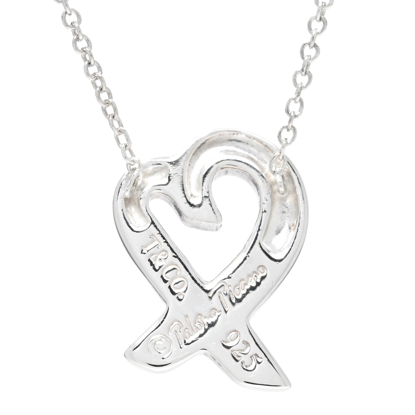 Sterling Silver Small Paloma Picasso Loving Heart Pendant Necklace