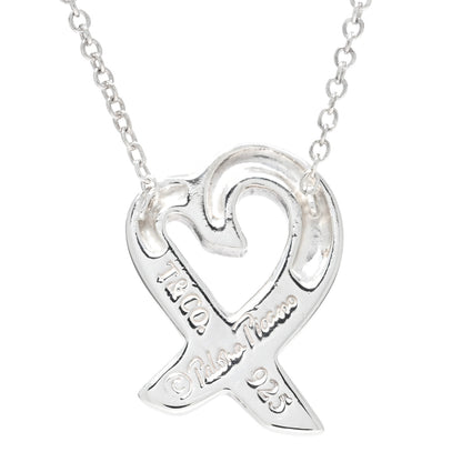 Tiffany Sterling Silver Small Paloma Picasso Loving Heart Pendant Necklace 5 of 5