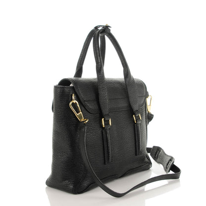 3.1 Phillip Lim 3.1 Textured Calfskin Medium Pashli Satchel Black 3 of 7