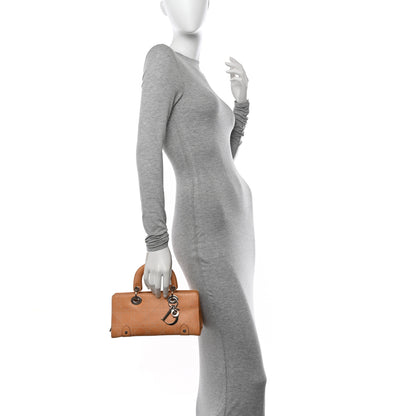 Christian Dior Calfskin Cannage Stitched Small East West Lady Dior Camel 2 of 9