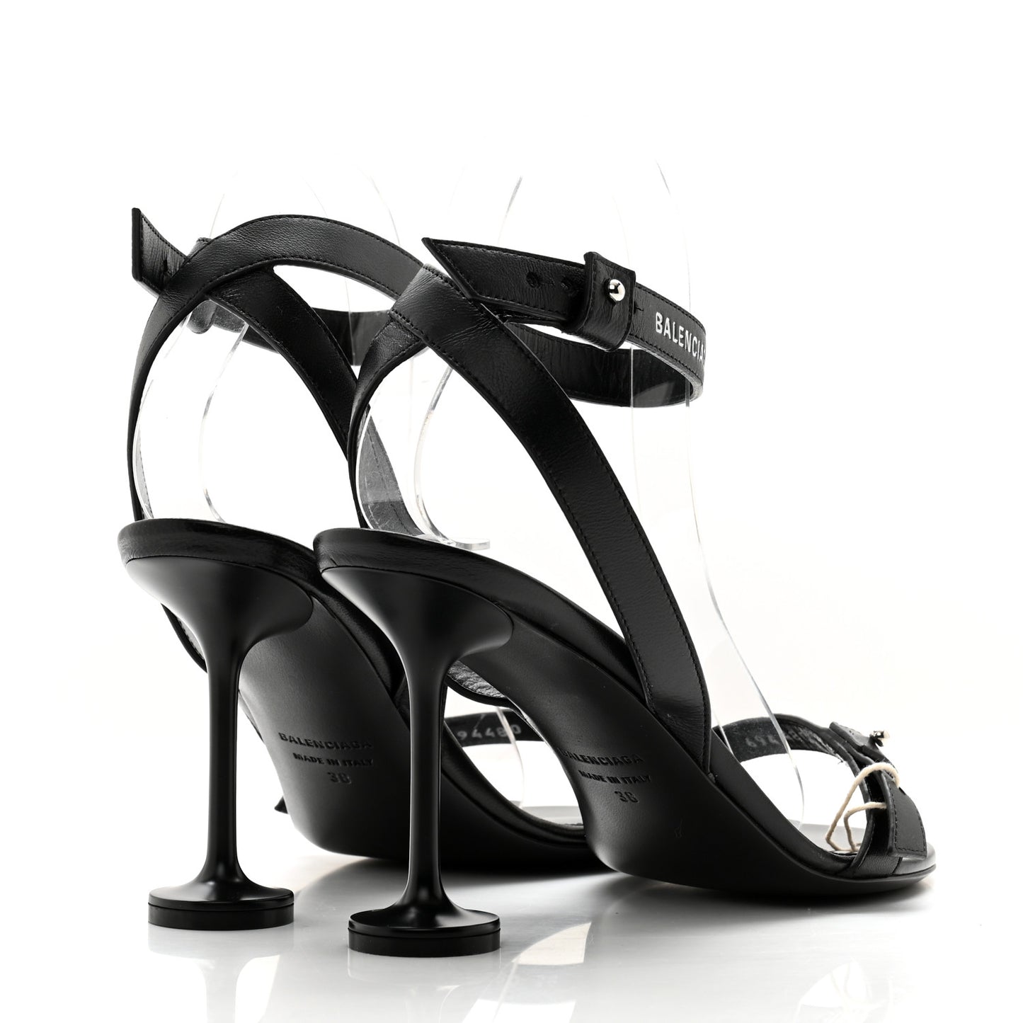 Calfskin Logo Afterhour 90mm Sandal 38 Black