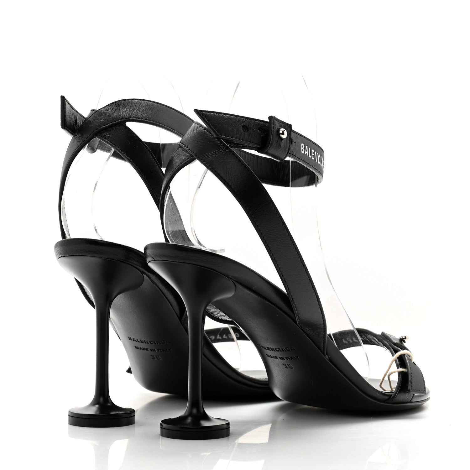 Balenciaga Calfskin Logo Afterhour 90mm Sandal 38 Black 4 of 9