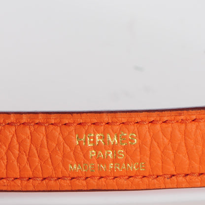 Hermes Taurillon Clemence Kelly Retourne 35 Orange 21 of 26