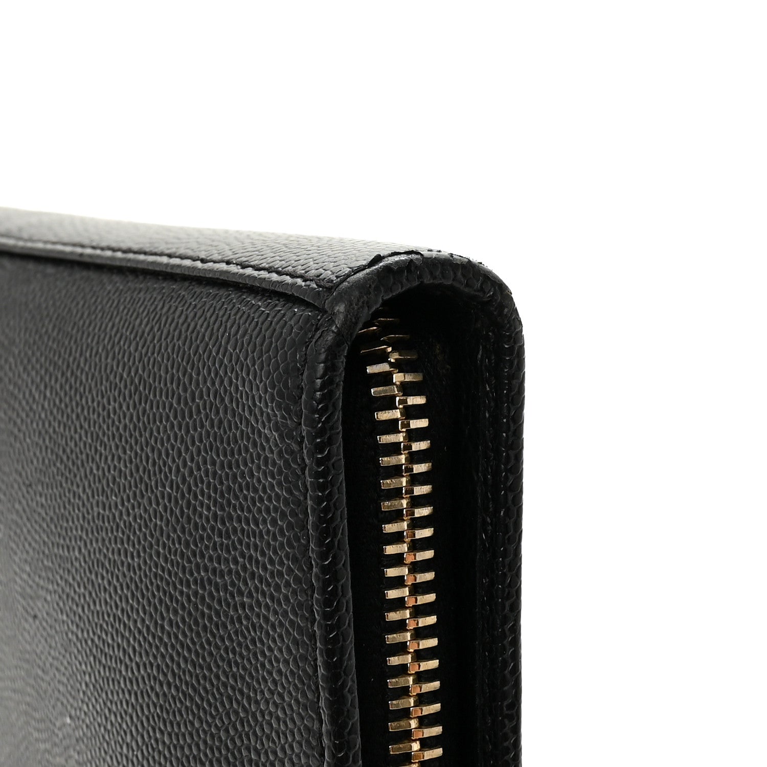 Saint Laurent Grain De Poudre Zip Around Travel Wallet Black 7 of 7