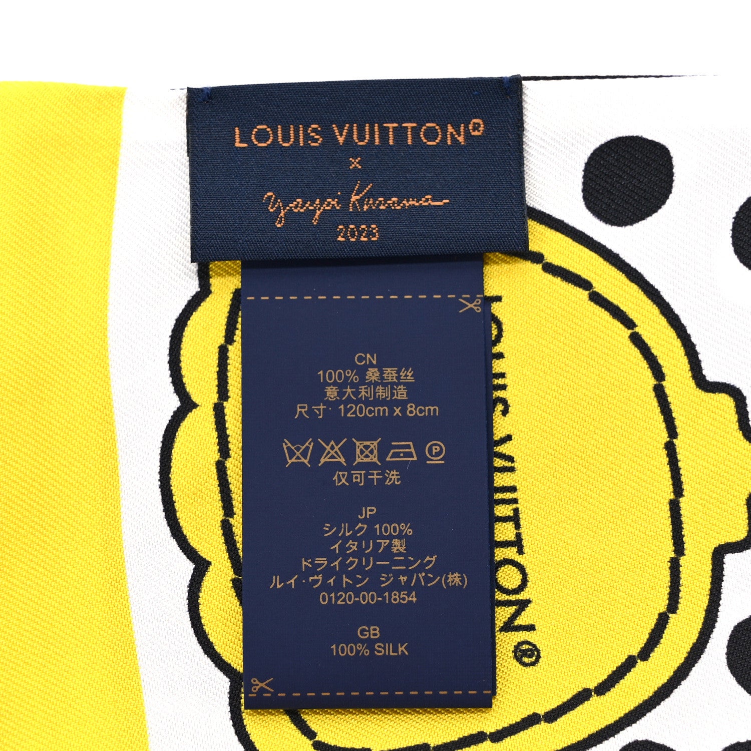 Louis Vuitton LV x YK Infinity Dots Bandeau Black Yellow White 3 of 4