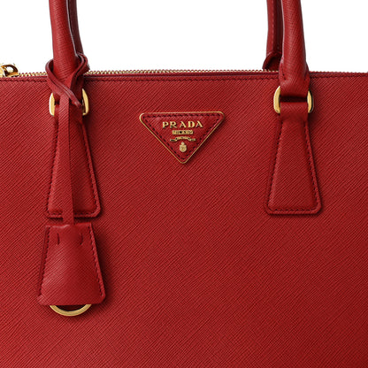 Prada Saffiano Small Galleria Double Zip Tote Fuoco 8 of 10