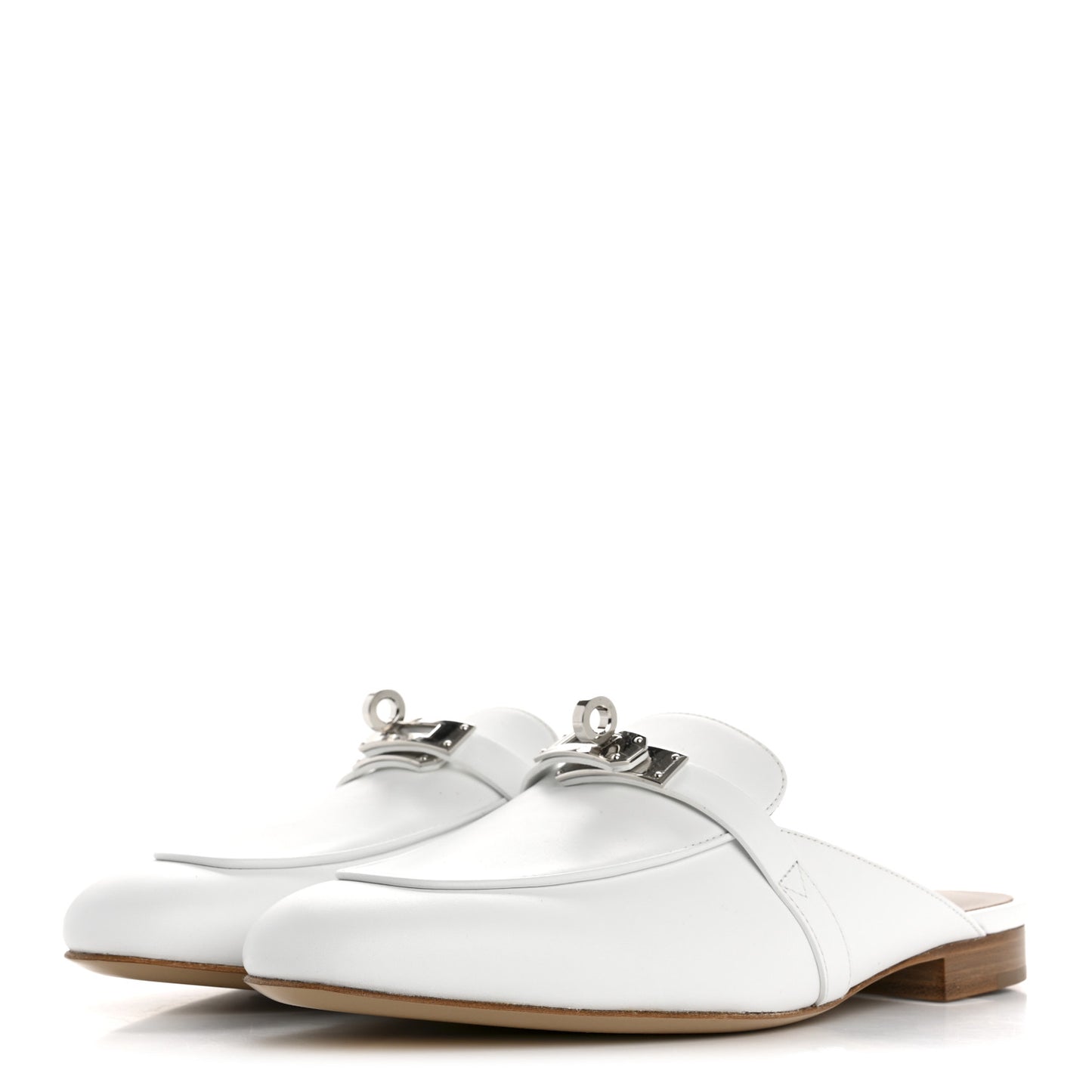 Calfskin Oz Mules 37 White