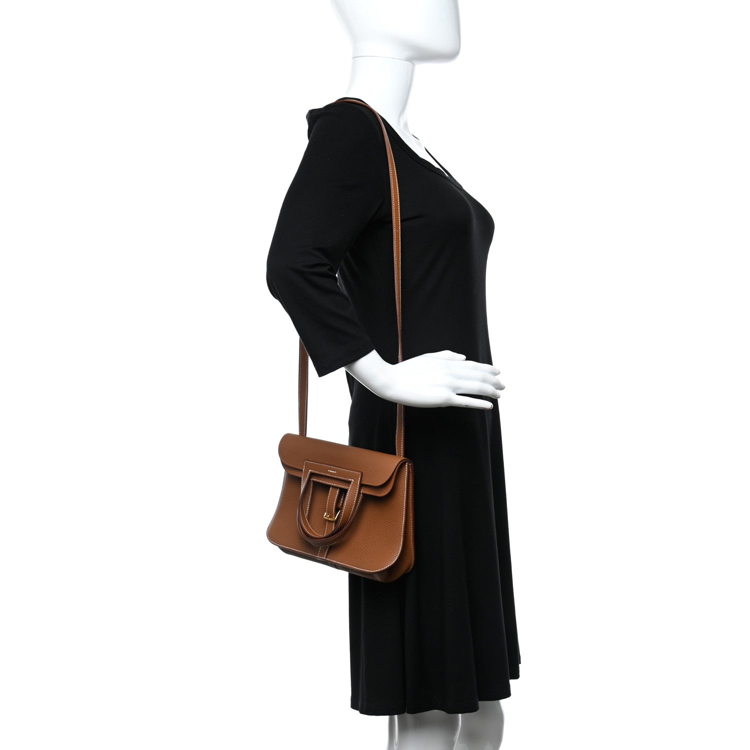 Hermes Taurillon Clemence Halzan 25 Gold 2 of 9